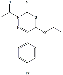 6-(4-bromophenyl)-7-ethoxy-3-methyl-7H-[1,2,4]triazolo[3,4-b][1,3,4]thiadiazine Structure