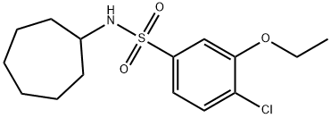 4-chloro-N-cycloheptyl-3-ethoxybenzenesulfonamide Structure