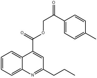 2-(4-methylphenyl)-2-oxoethyl 2-propyl-4-quinolinecarboxylate Structure