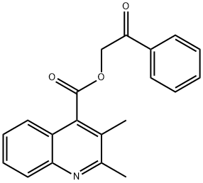 2-oxo-2-phenylethyl 2,3-dimethyl-4-quinolinecarboxylate Structure