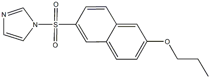 6-(1H-imidazol-1-ylsulfonyl)-2-naphthyl propyl ether 구조식 이미지