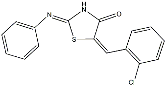 5-(2-chlorobenzylidene)-2-(phenylimino)-1,3-thiazolidin-4-one Structure