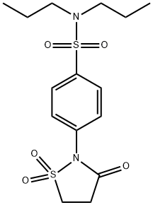 4-(1,1-dioxido-3-oxo-2-isothiazolidinyl)-N,N-dipropylbenzenesulfonamide 구조식 이미지