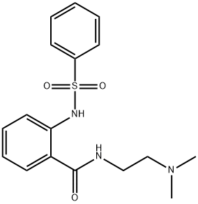 N-[2-(dimethylamino)ethyl]-2-[(phenylsulfonyl)amino]benzamide 구조식 이미지