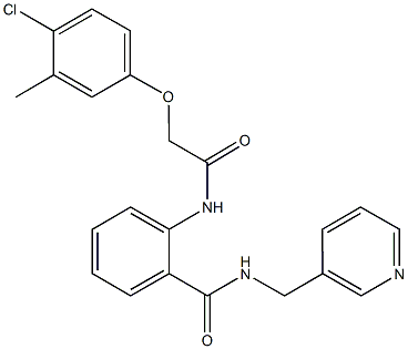 2-{[(4-chloro-3-methylphenoxy)acetyl]amino}-N-(3-pyridinylmethyl)benzamide 구조식 이미지