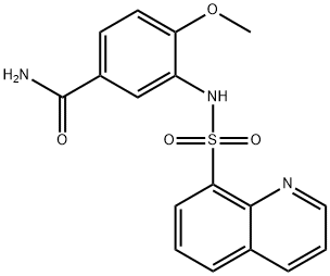 4-methoxy-3-[(8-quinolinylsulfonyl)amino]benzamide 구조식 이미지
