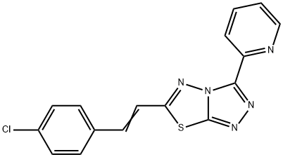 6-[2-(4-chlorophenyl)vinyl]-3-(2-pyridinyl)[1,2,4]triazolo[3,4-b][1,3,4]thiadiazole Structure