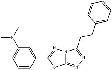 N,N-dimethyl-N-{3-[3-(2-phenylethyl)[1,2,4]triazolo[3,4-b][1,3,4]thiadiazol-6-yl]phenyl}amine Structure