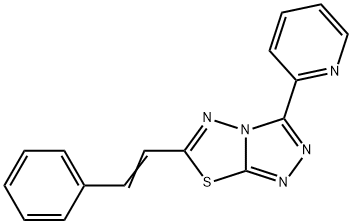 6-(2-phenylvinyl)-3-(2-pyridinyl)[1,2,4]triazolo[3,4-b][1,3,4]thiadiazole 구조식 이미지
