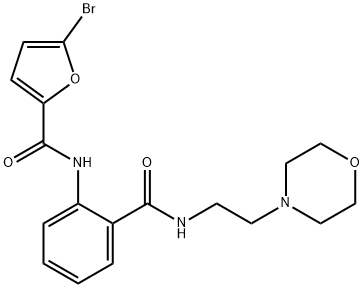 5-bromo-N-[2-({[2-(4-morpholinyl)ethyl]amino}carbonyl)phenyl]-2-furamide Structure