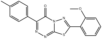 7-(2-methoxyphenyl)-3-(4-methylphenyl)-4H-[1,3,4]thiadiazolo[2,3-c][1,2,4]triazin-4-one Structure