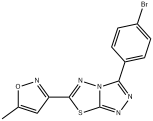 3-(4-bromophenyl)-6-(5-methyl-3-isoxazolyl)[1,2,4]triazolo[3,4-b][1,3,4]thiadiazole Structure
