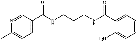 N-{3-[(2-aminobenzoyl)amino]propyl}-6-methylnicotinamide 구조식 이미지