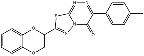 7-(2,3-dihydro-1,4-benzodioxin-2-yl)-3-(4-methylphenyl)-4H-[1,3,4]thiadiazolo[2,3-c][1,2,4]triazin-4-one Structure