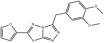3-(3,4-dimethoxybenzyl)-6-(2-furyl)[1,2,4]triazolo[3,4-b][1,3,4]thiadiazole Structure