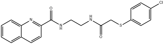 N-[2-({2-[(4-chlorophenyl)sulfanyl]acetyl}amino)ethyl]-2-quinolinecarboxamide Structure