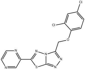 2,4-dichlorophenyl [6-(2-pyrazinyl)[1,2,4]triazolo[3,4-b][1,3,4]thiadiazol-3-yl]methyl ether Structure