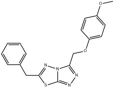 6-benzyl-3-[(4-methoxyphenoxy)methyl][1,2,4]triazolo[3,4-b][1,3,4]thiadiazole Structure