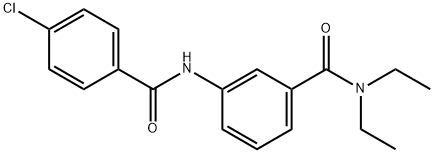 3-[(4-chlorobenzoyl)amino]-N,N-diethylbenzamide Structure