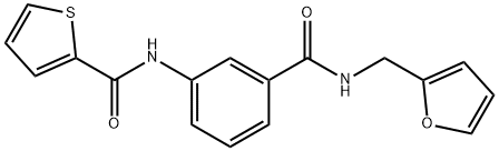 N-(3-{[(2-furylmethyl)amino]carbonyl}phenyl)-2-thiophenecarboxamide Structure