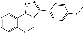 2-[5-(4-methoxyphenyl)-1,3,4-oxadiazol-2-yl]phenyl methyl ether 구조식 이미지