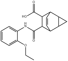 7-[(2-ethoxyanilino)carbonyl]tricyclo[3.2.2.0~2,4~]non-8-ene-6-carboxylic acid 구조식 이미지