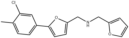 N-{[5-(3-chloro-4-methylphenyl)-2-furyl]methyl}-N-(2-furylmethyl)amine 구조식 이미지