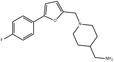 N-{[5-(4-fluorophenyl)-2-furyl]methyl}-N-(4-piperidinylmethyl)amine Structure