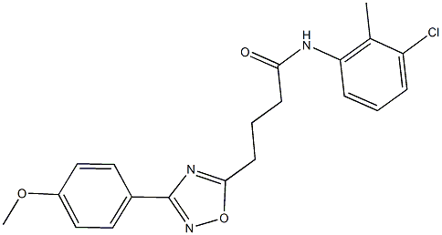 N-(3-chloro-2-methylphenyl)-4-[3-(4-methoxyphenyl)-1,2,4-oxadiazol-5-yl]butanamide 구조식 이미지