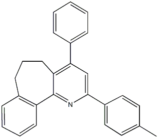 2-(4-methylphenyl)-4-phenyl-6,7-dihydro-5H-benzo[6,7]cyclohepta[1,2-b]pyridine 구조식 이미지