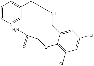 2-(2,4-dichloro-6-{[(3-pyridinylmethyl)amino]methyl}phenoxy)acetamide Structure
