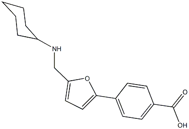 4-{5-[(cyclohexylamino)methyl]-2-furyl}benzoic acid Structure