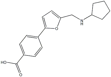 4-{5-[(cyclopentylamino)methyl]-2-furyl}benzoic acid Structure