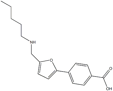 4-{5-[(pentylamino)methyl]-2-furyl}benzoic acid 구조식 이미지