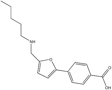 4-{5-[(pentylamino)methyl]-2-furyl}benzoic acid Structure