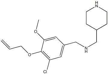 N-[4-(allyloxy)-3-chloro-5-methoxybenzyl]-N-(4-piperidinylmethyl)amine 구조식 이미지