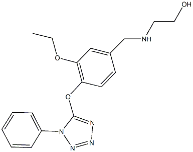 2-({3-ethoxy-4-[(1-phenyl-1H-tetraazol-5-yl)oxy]benzyl}amino)ethanol 구조식 이미지