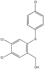{4,5-dichloro-2-[(4-chlorophenyl)sulfanyl]phenyl}methanol Structure