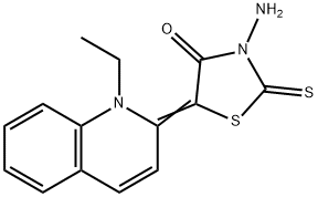 3-amino-5-(1-ethyl-2(1H)-quinolinylidene)-2-thioxo-1,3-thiazolidin-4-one Structure