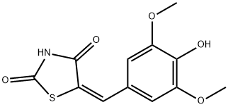 5-(4-hydroxy-3,5-dimethoxybenzylidene)-1,3-thiazolidine-2,4-dione Structure