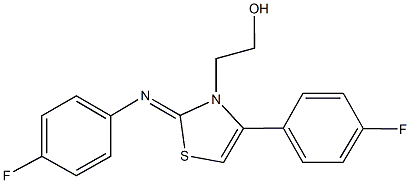 2-(4-(4-fluorophenyl)-2-[(4-fluorophenyl)imino]-1,3-thiazol-3(2H)-yl)ethanol Structure