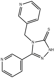 5-(3-pyridinyl)-4-(3-pyridinylmethyl)-4H-1,2,4-triazol-3-yl hydrosulfide Structure