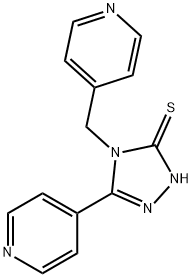 5-(4-pyridinyl)-4-(4-pyridinylmethyl)-4H-1,2,4-triazol-3-yl hydrosulfide Structure