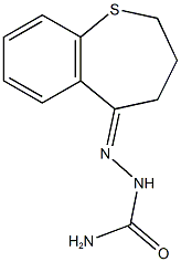 3,4-dihydro-1-benzothiepin-5(2H)-one semicarbazone Structure