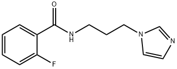 2-fluoro-N-[3-(1H-imidazol-1-yl)propyl]benzamide 구조식 이미지