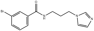 3-bromo-N-[3-(1H-imidazol-1-yl)propyl]benzamide 구조식 이미지