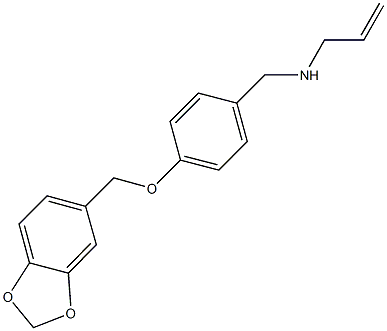 N-allyl-N-[4-(1,3-benzodioxol-5-ylmethoxy)benzyl]amine Structure