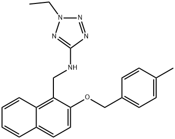 N-(2-ethyl-2H-tetraazol-5-yl)-N-({2-[(4-methylbenzyl)oxy]-1-naphthyl}methyl)amine 구조식 이미지