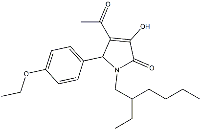 4-acetyl-5-(4-ethoxyphenyl)-1-(2-ethylhexyl)-3-hydroxy-1,5-dihydro-2H-pyrrol-2-one Structure