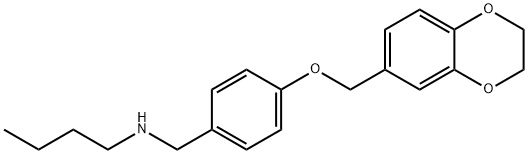 N-butyl-N-[4-(2,3-dihydro-1,4-benzodioxin-6-ylmethoxy)benzyl]amine Structure